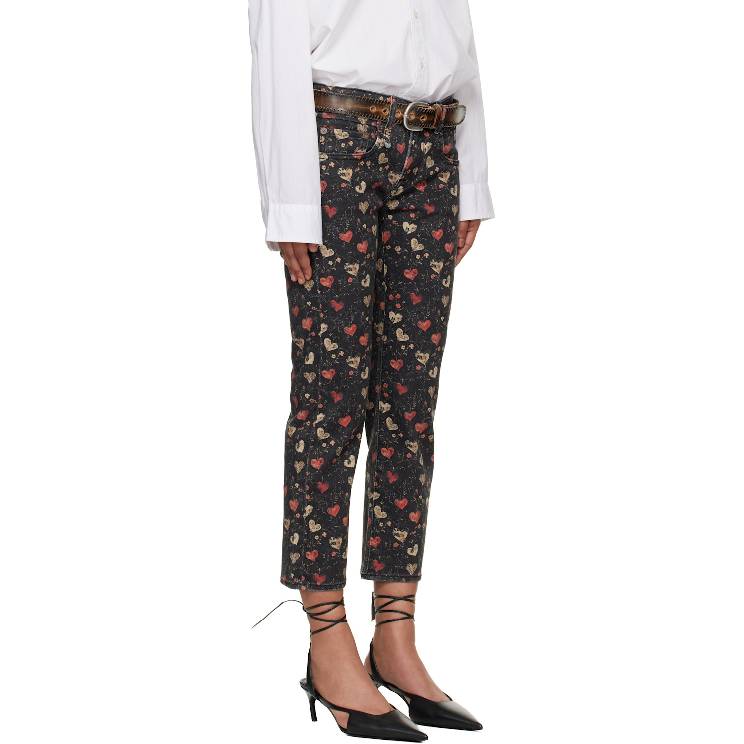  R13 Black Straight-leg Boy Jeans 