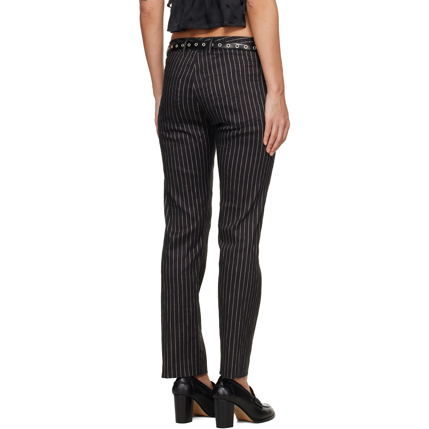  R13 Black Tailored Boy Straight Trousers 