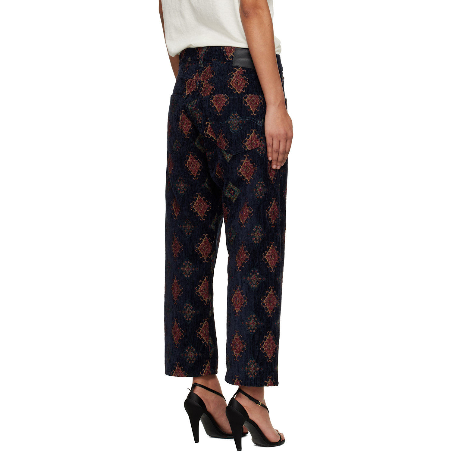  R13 Navy Loose Tailored Drop Trousers 