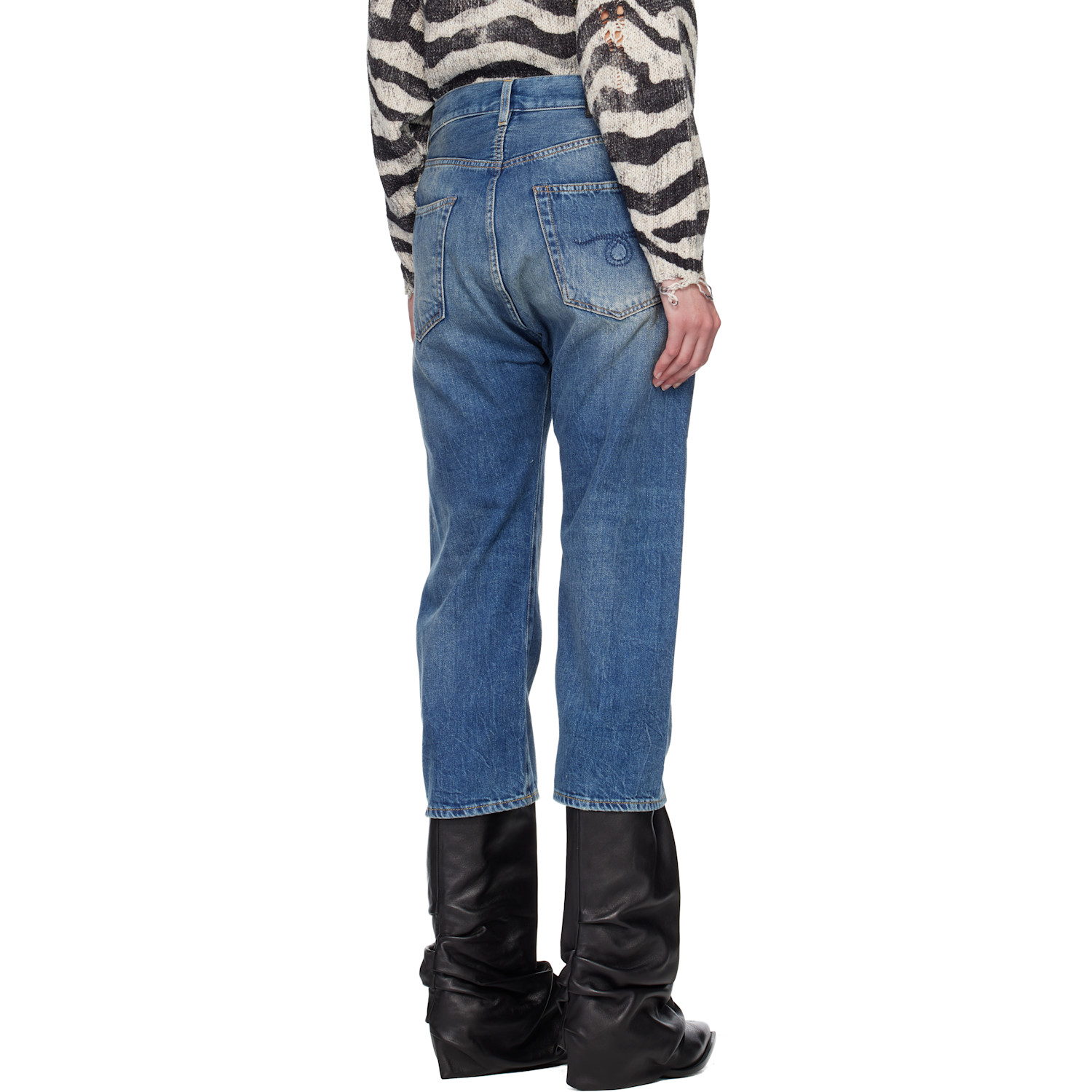  R13 Blue Tailored Drop Jeans 