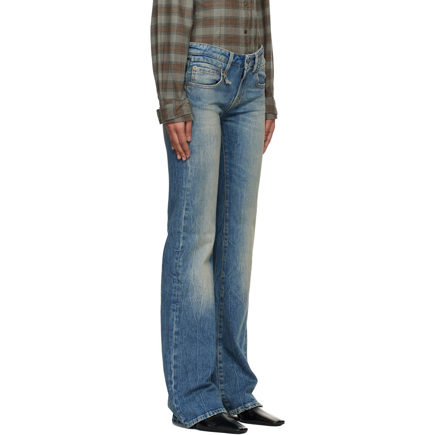  R13 Blue Boy Flare Jeans 