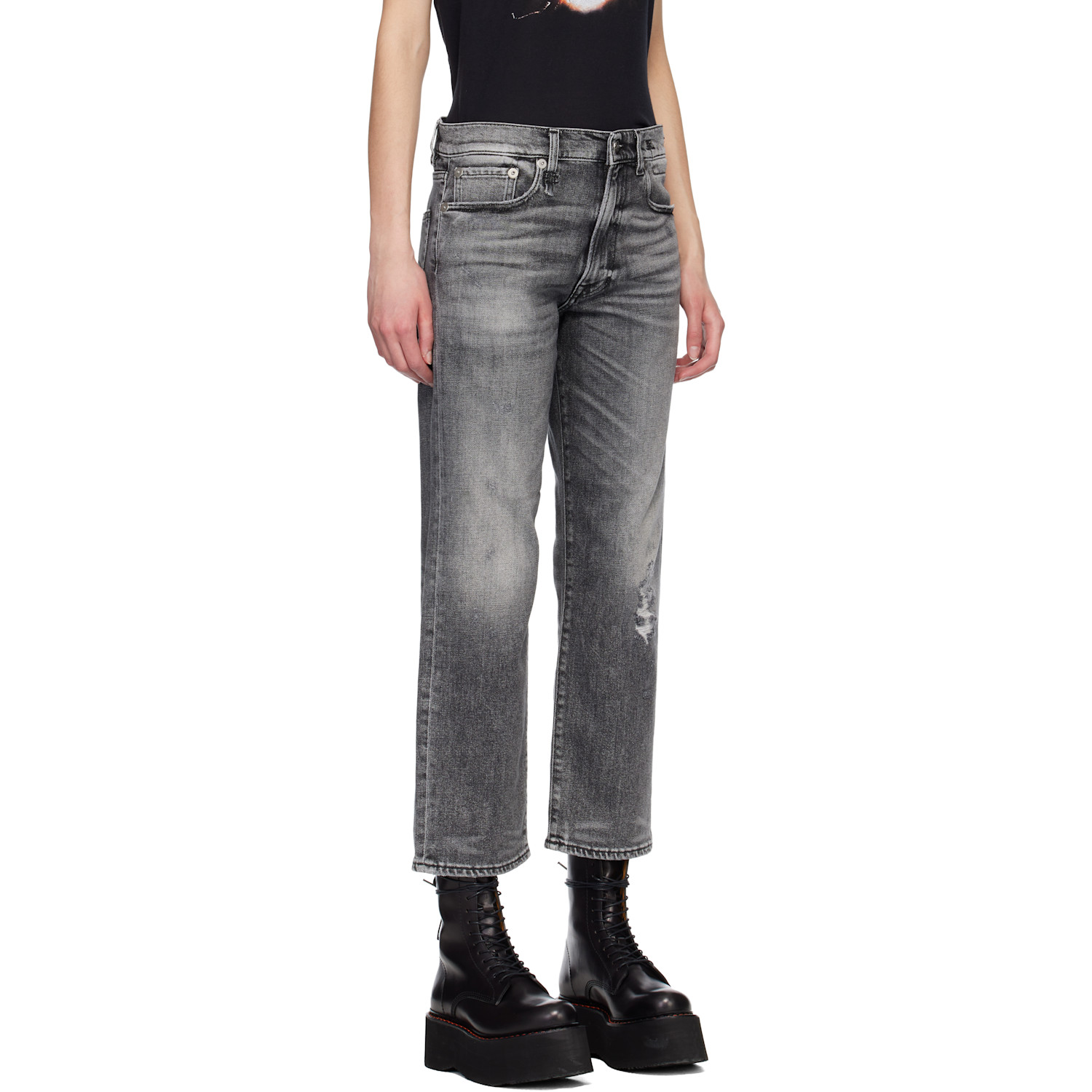  R13 Gray Boyfriend Jeans 