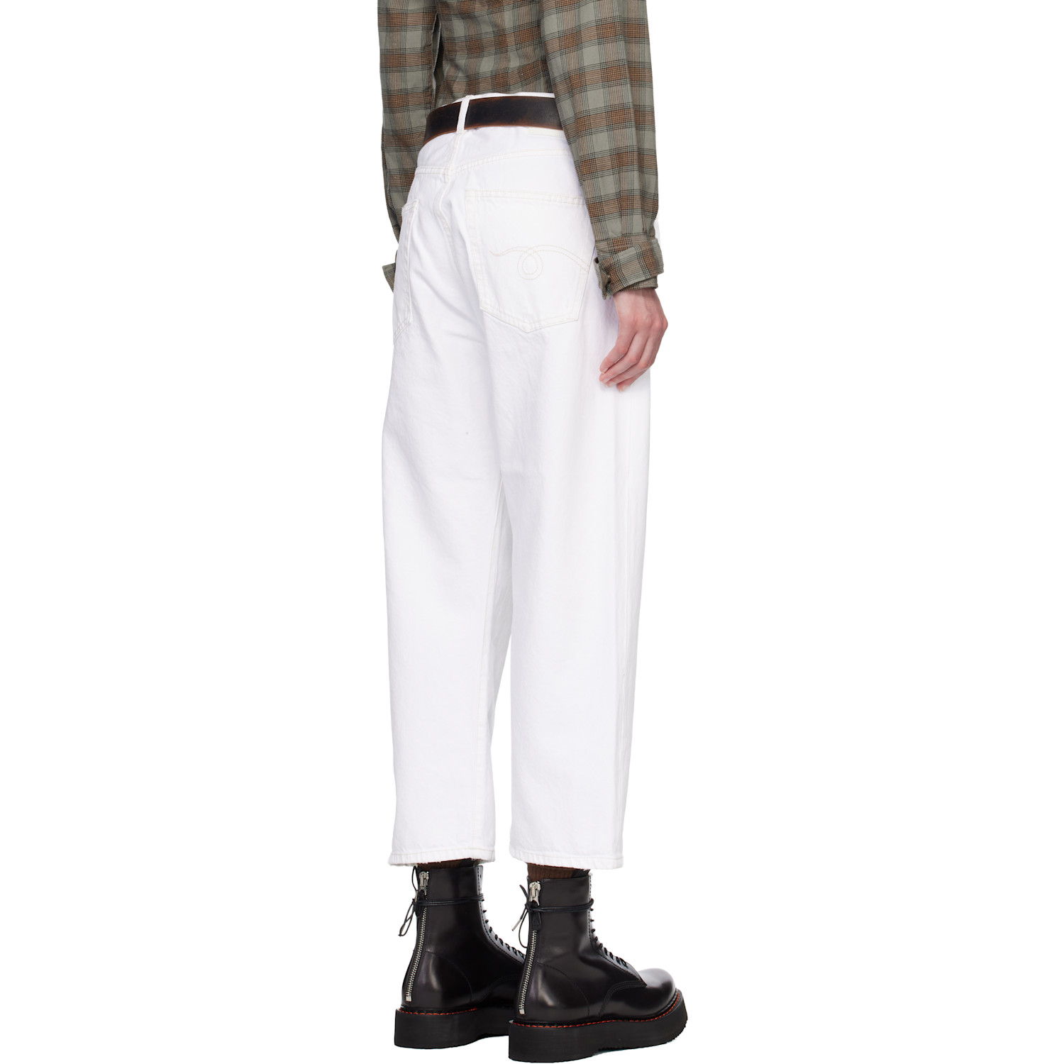  R13 Ssense Exclusive White Loose X Bf Jeans 