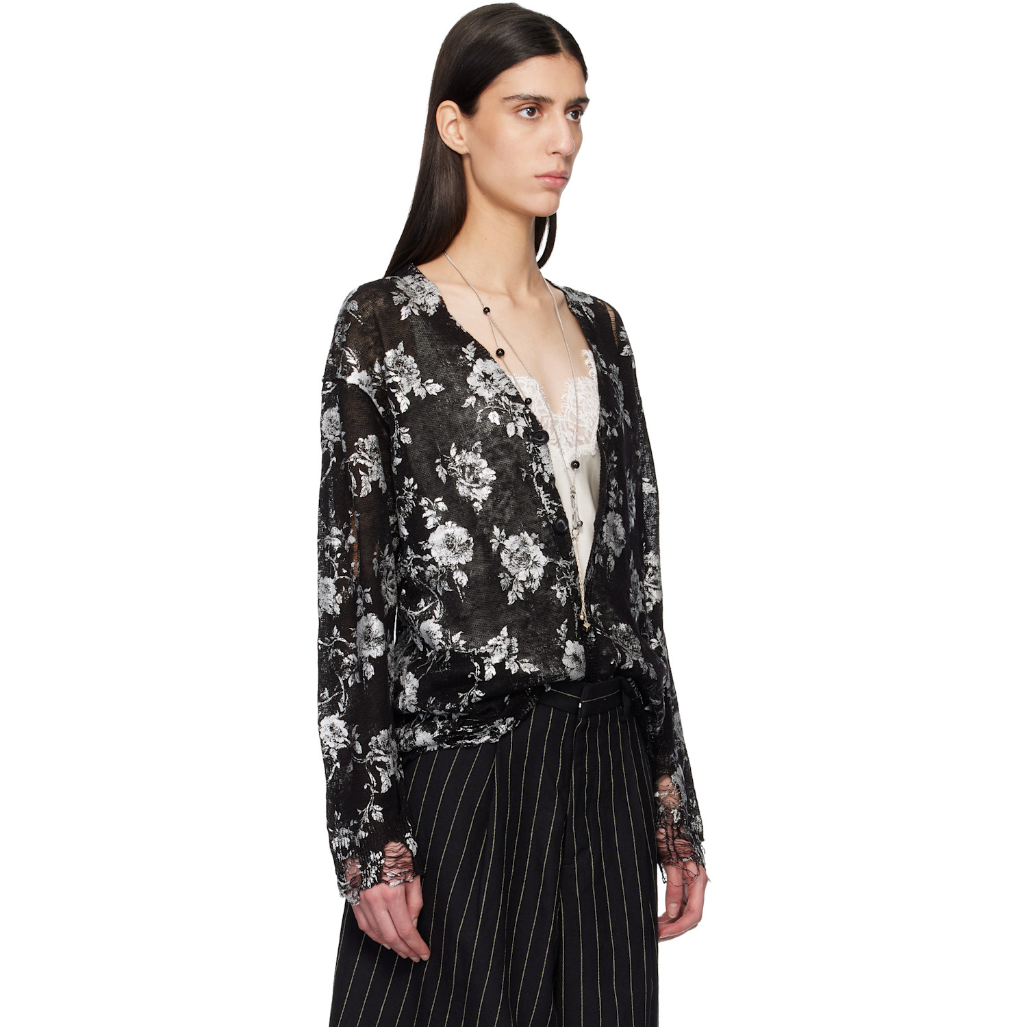  R13 Black Printed Boyfriend Cardigan 