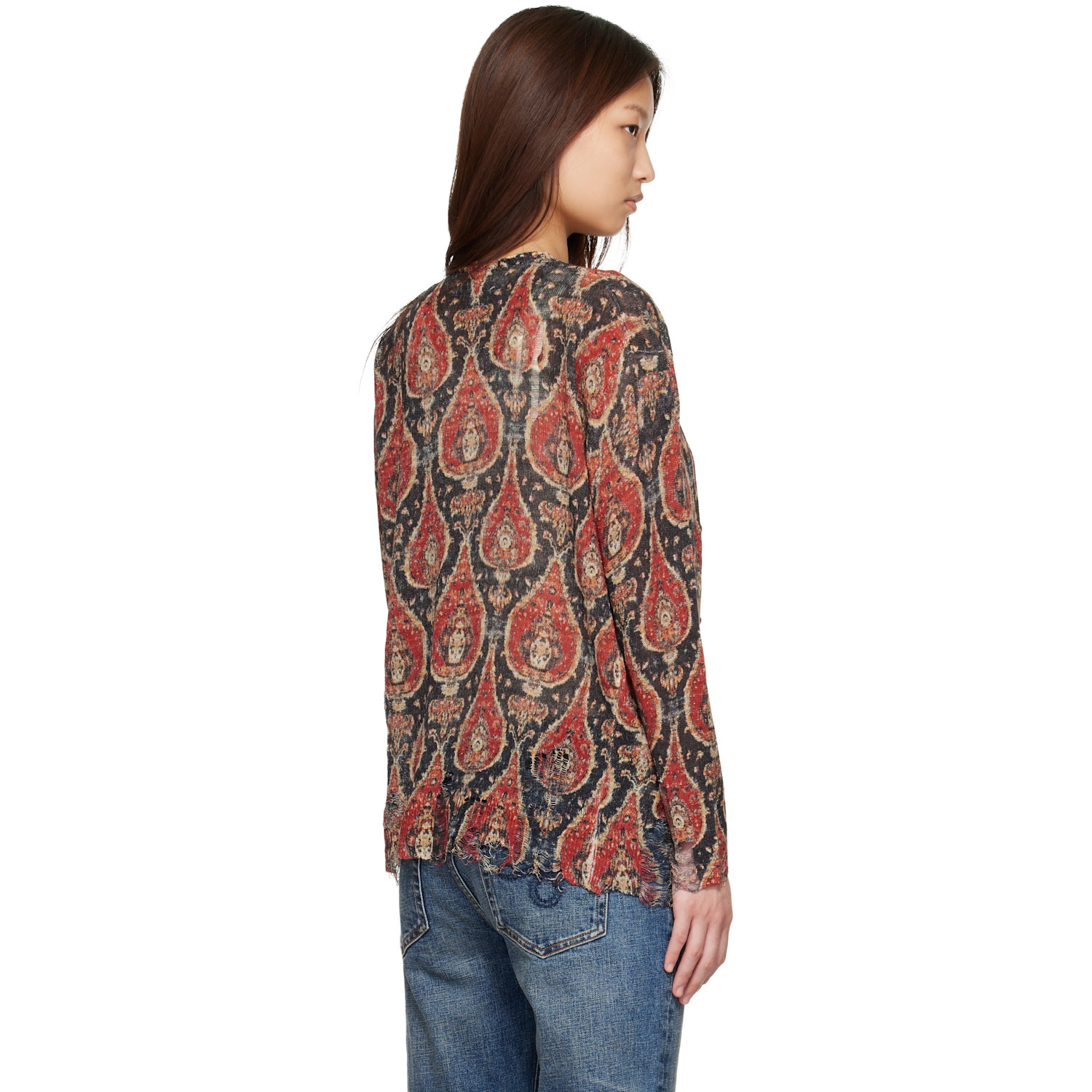  R13 Multicolor Printed Boyfriend Cardigan 