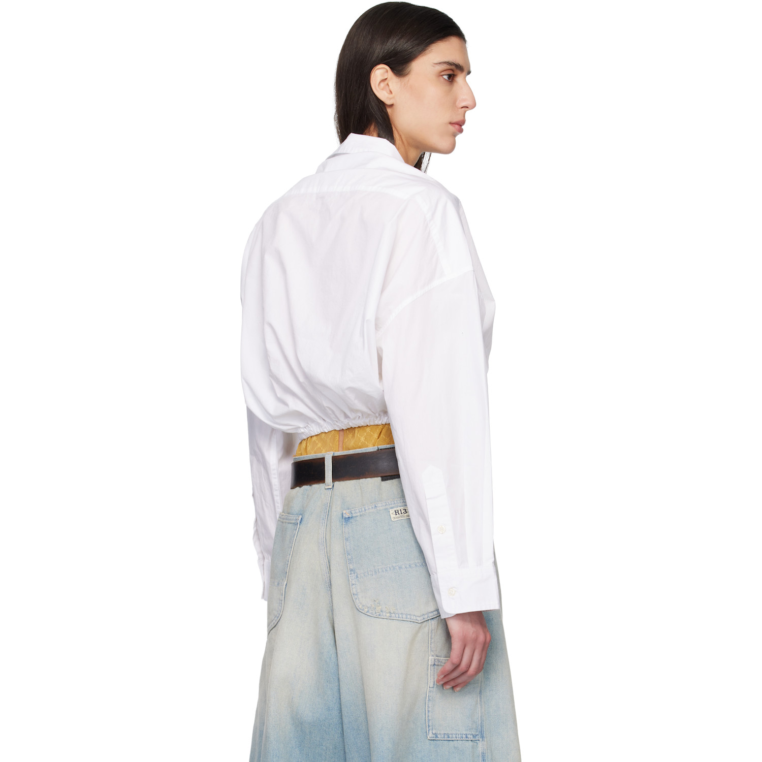 R13 White Crossover Bubble Shirt 