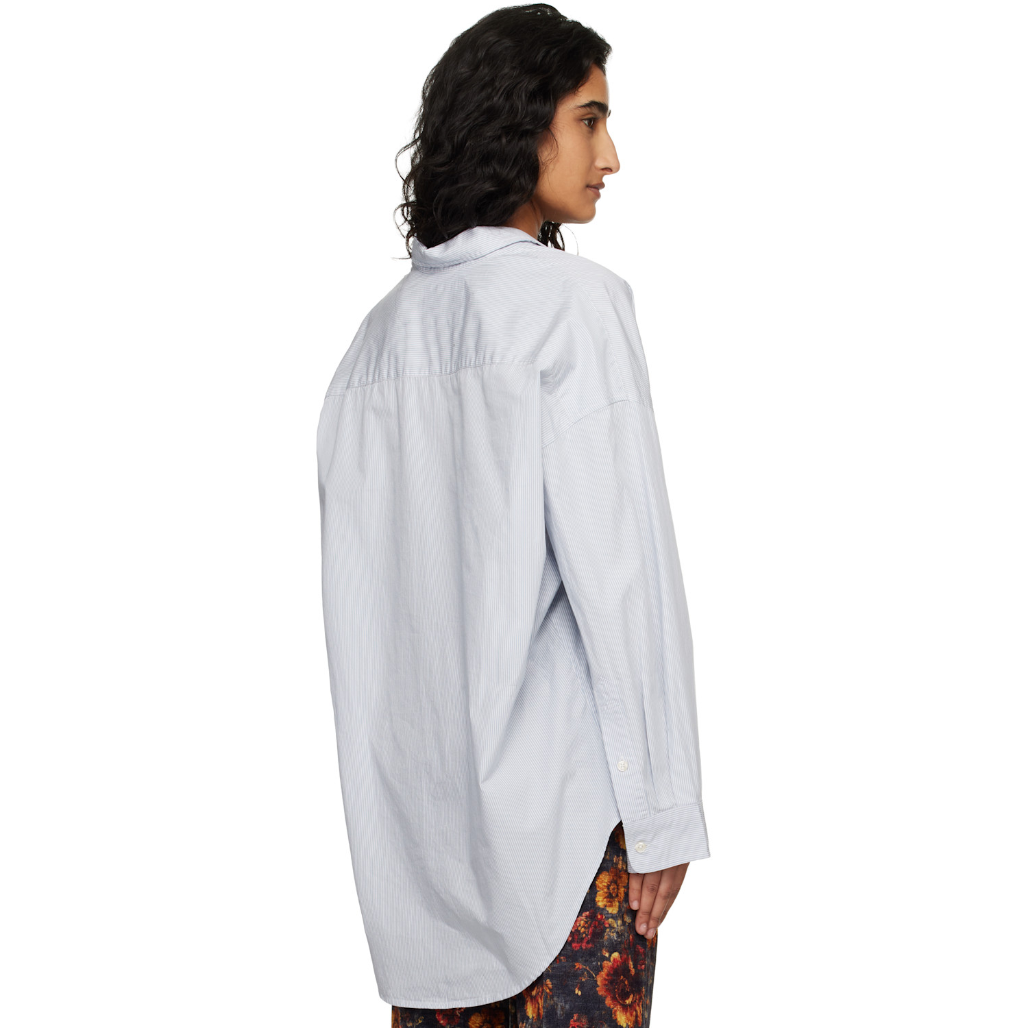  R13 Blue Drop Neck Shirt 