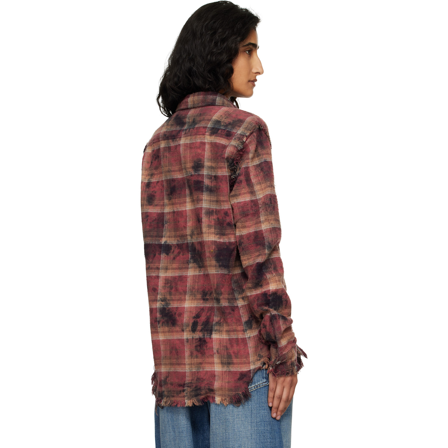  R13 Red Shredded Seam Shirt 
