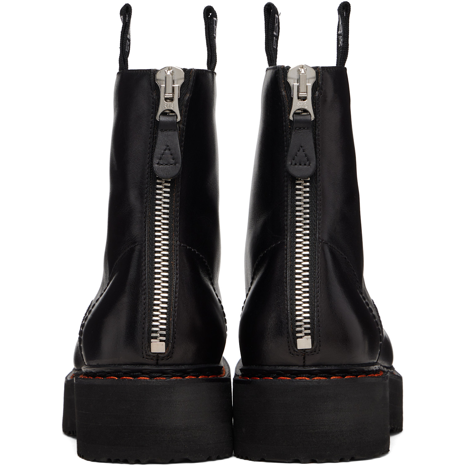  R13 Black Single Stack Boots 