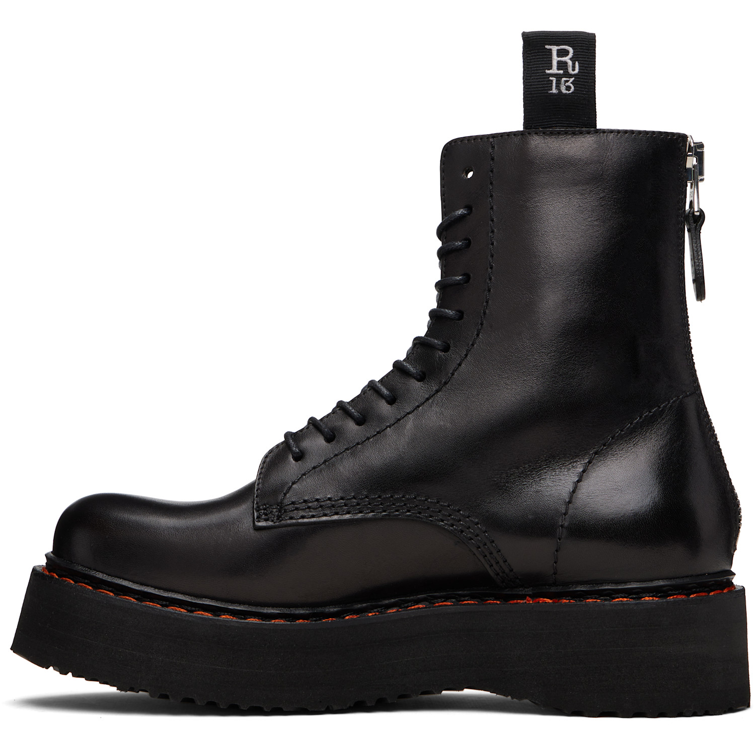  R13 Black Single Stack Boots 
