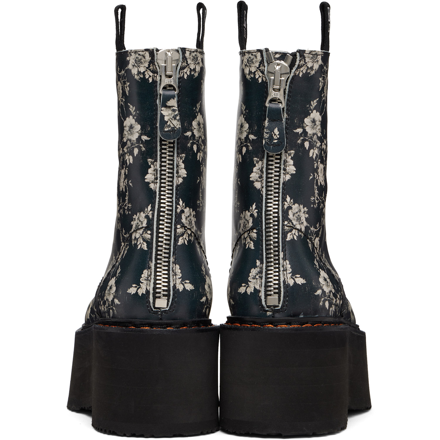  R13 Black & Off-white Double Stack Boots 