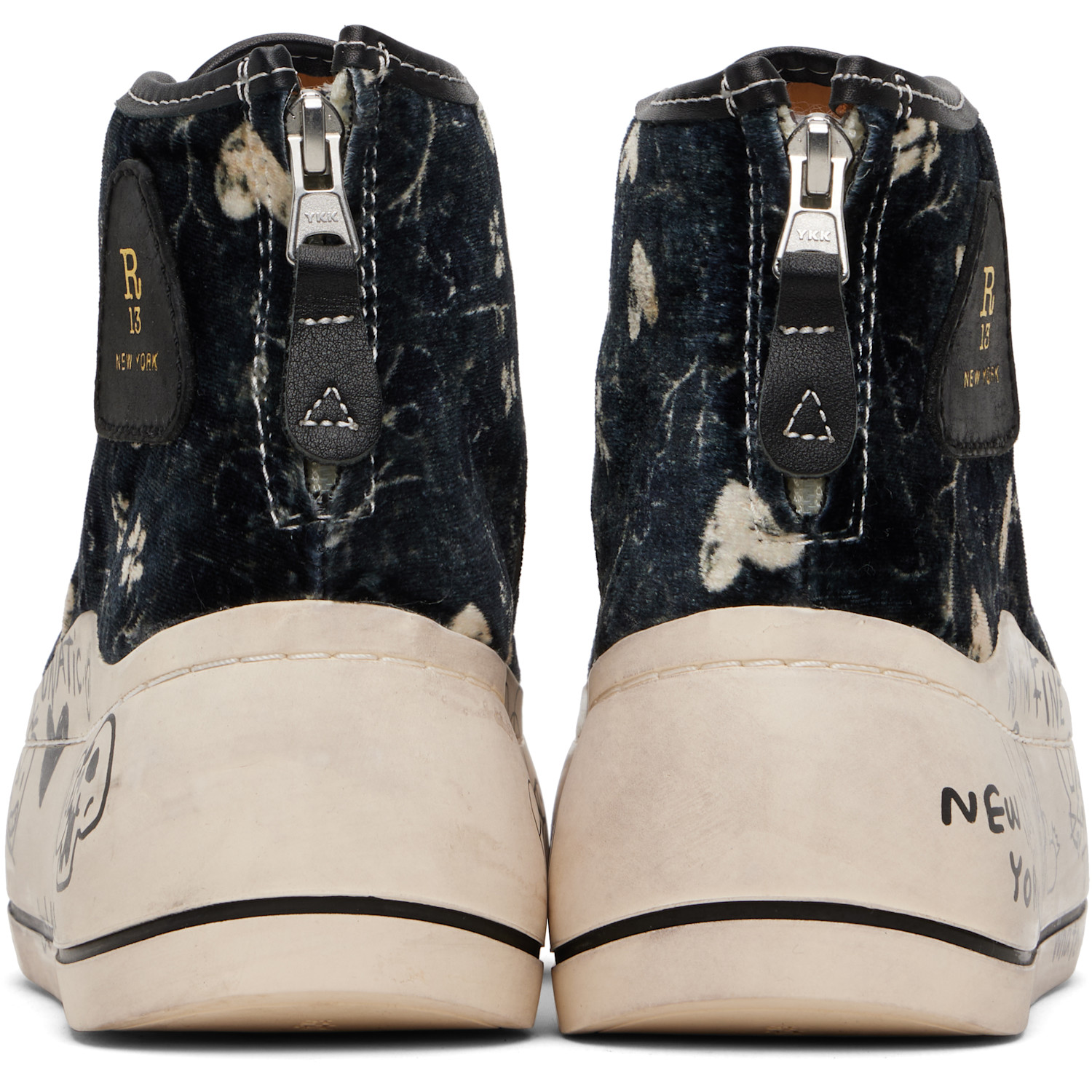  R13 Black Kurt High Top Sneakers 