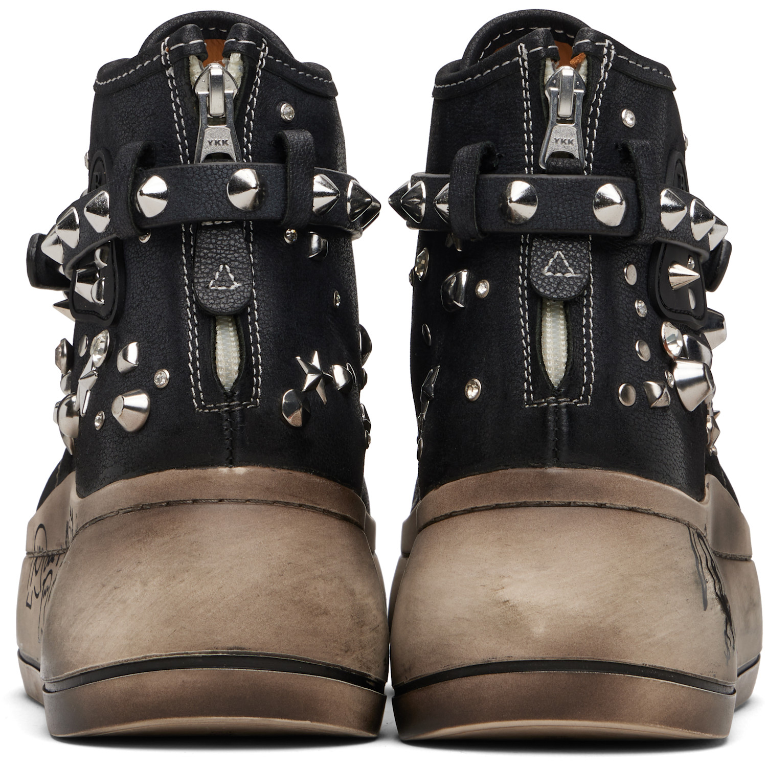  R13 Black Kurt High Top Sneakers 