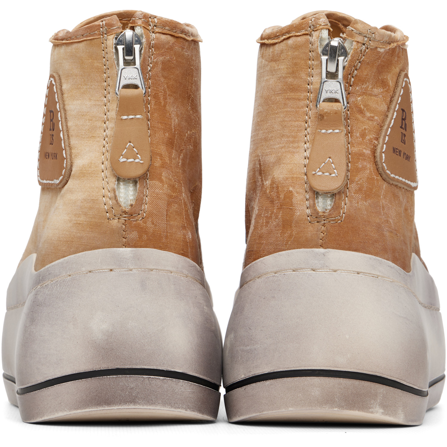  R13 Tan Kurt High Top Sneakers 