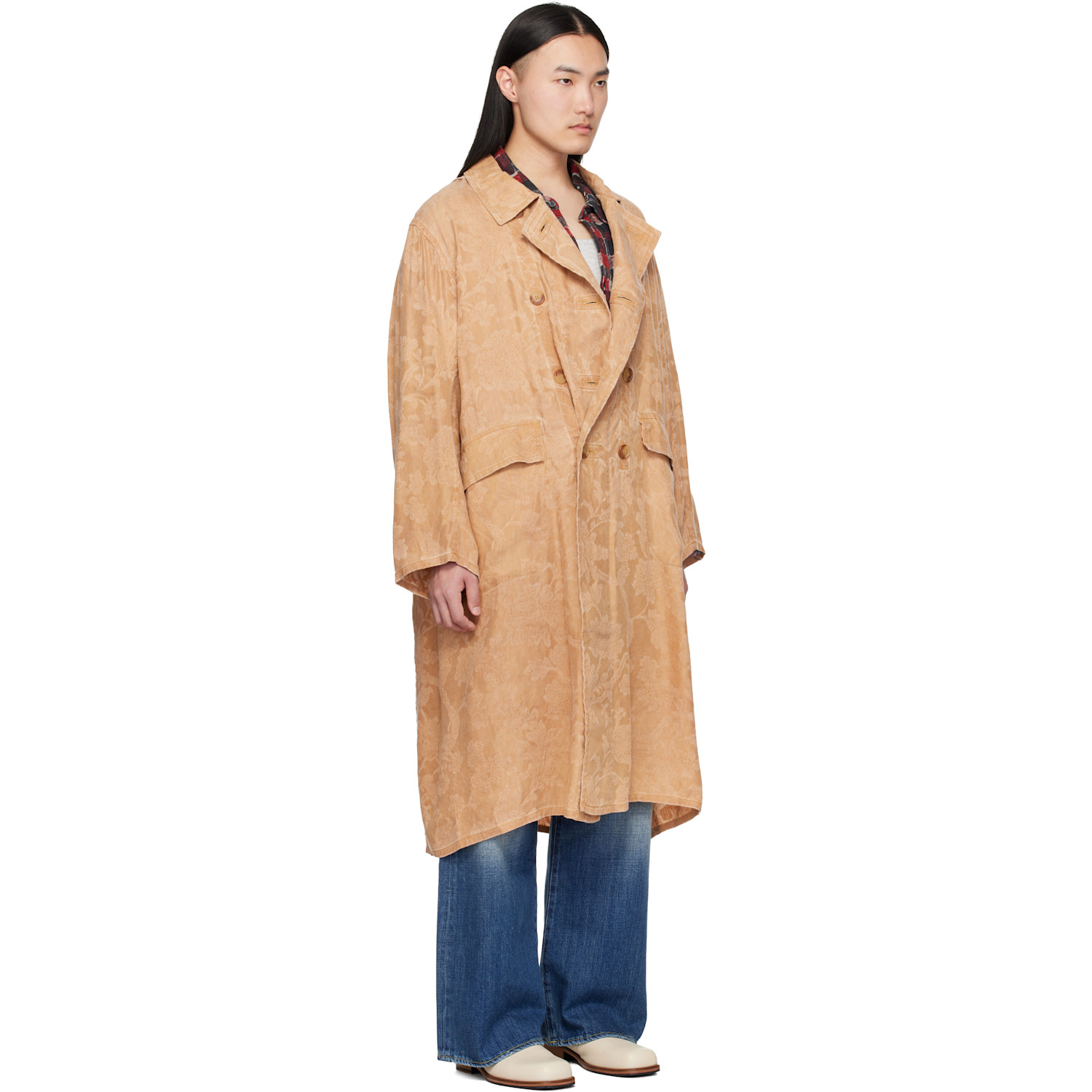  R13 Orange Oversized Hooded Coat 