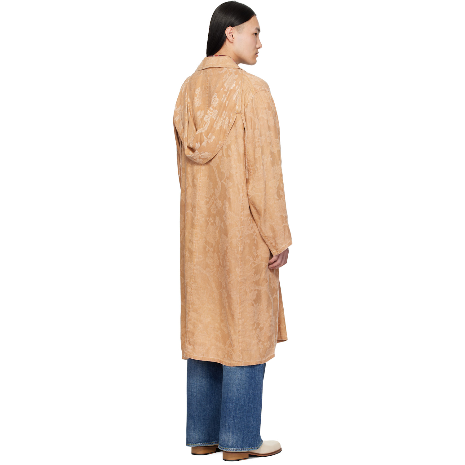  R13 Orange Oversized Hooded Coat 