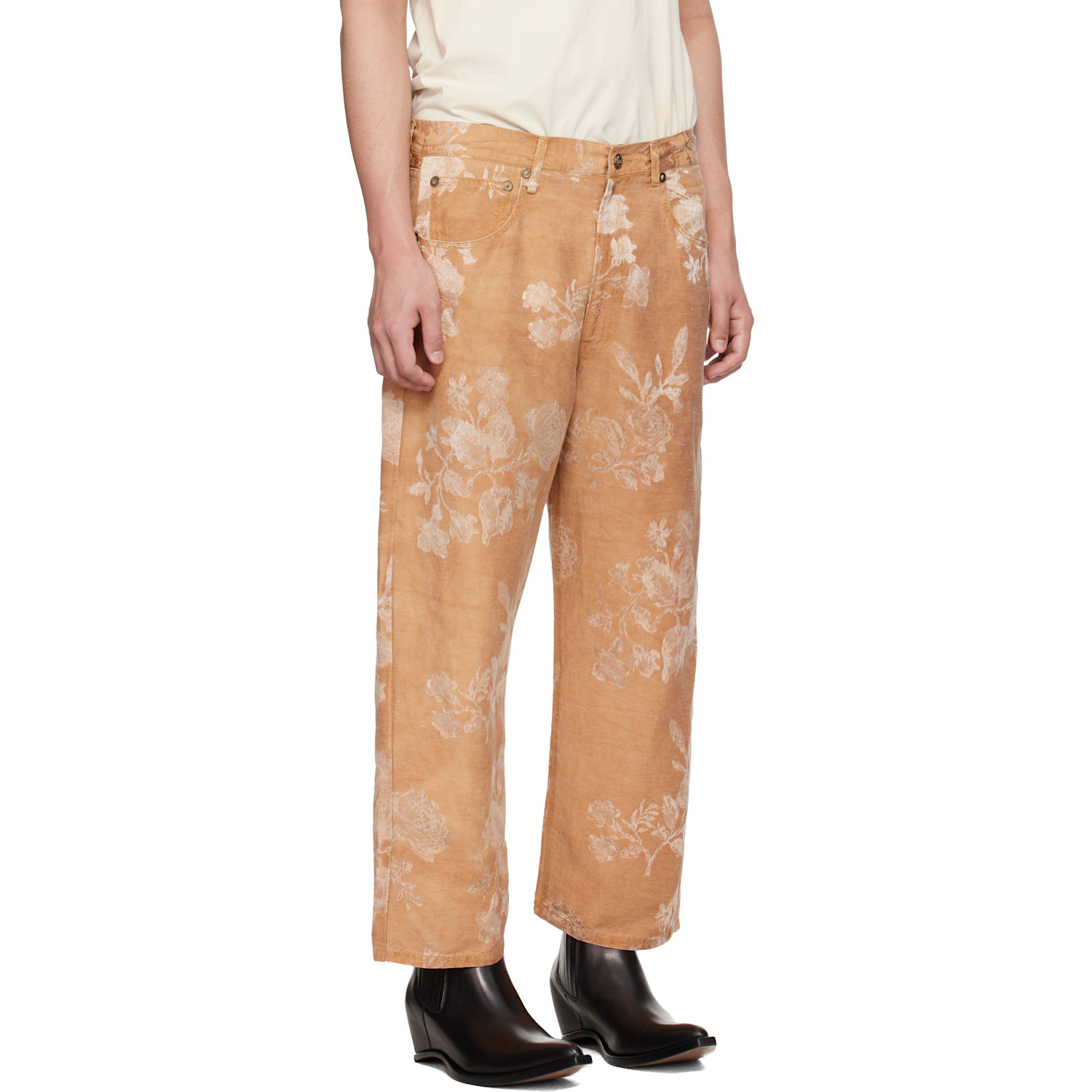  R13 Orange X-boyfriend Trousers 