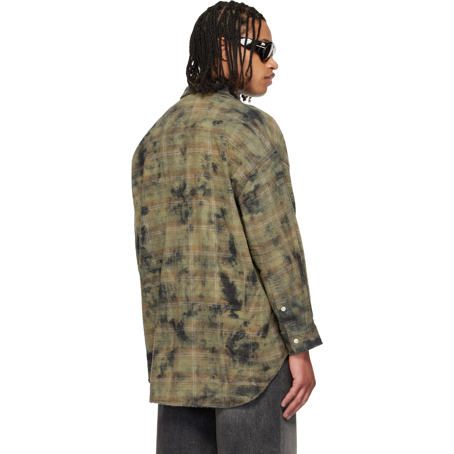  R13 Khaki Drop Neck Work Shirt 