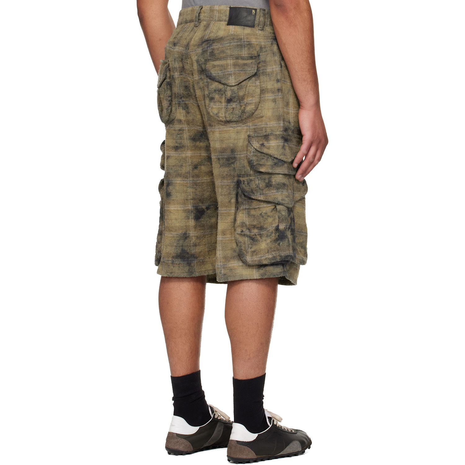  R13 Khaki Bermuda Cargo Shorts 
