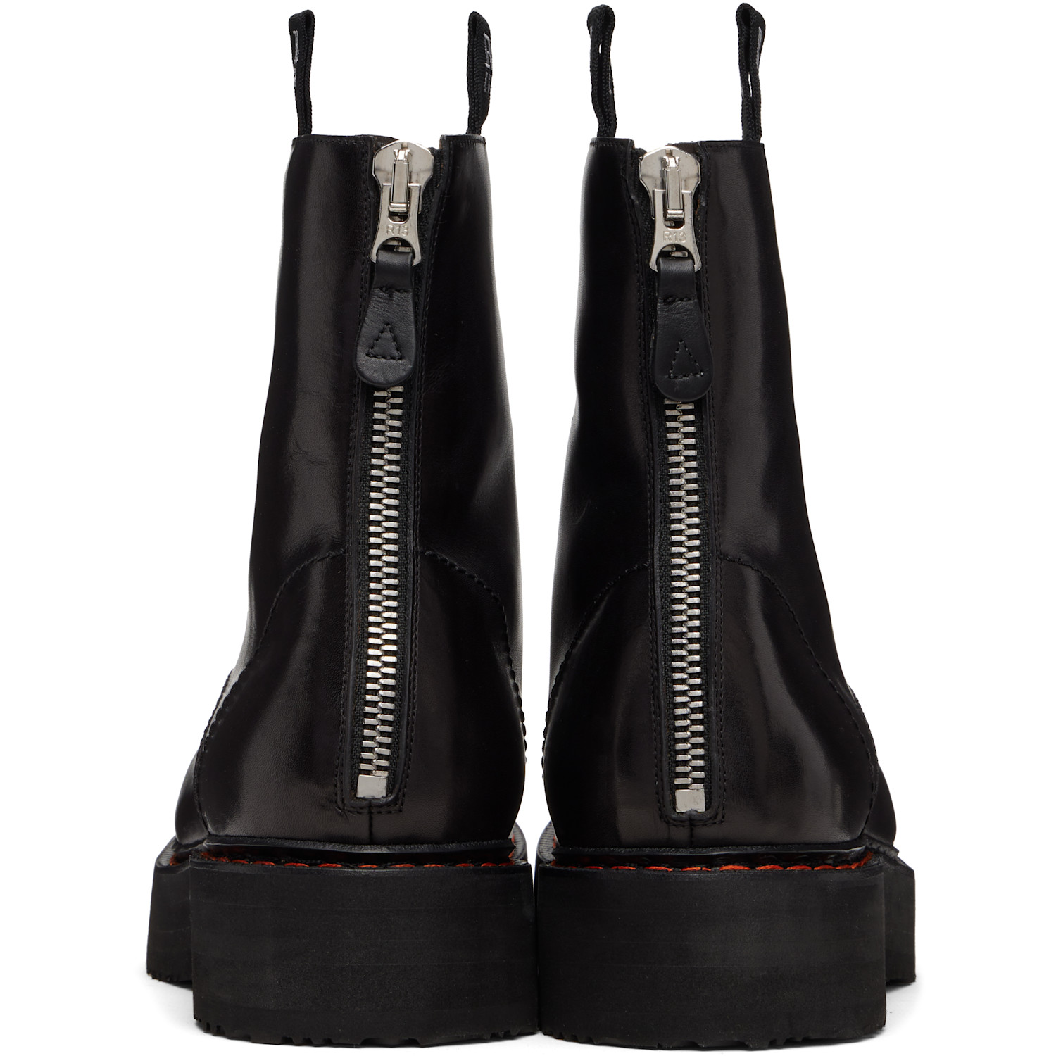 R13 Black Single Stack Boots 