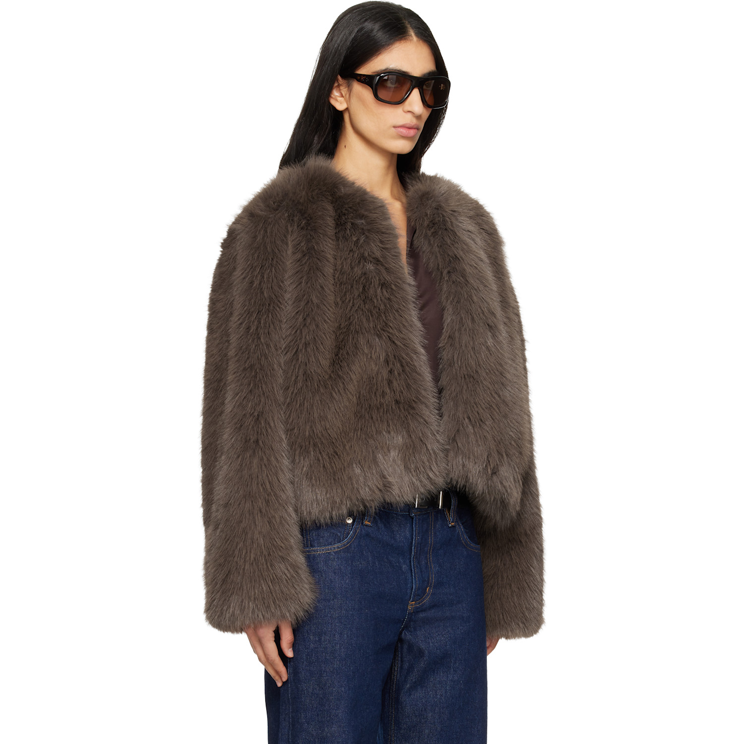  Citizens Of Humanity Brown Esme Faux-fur Jacket 