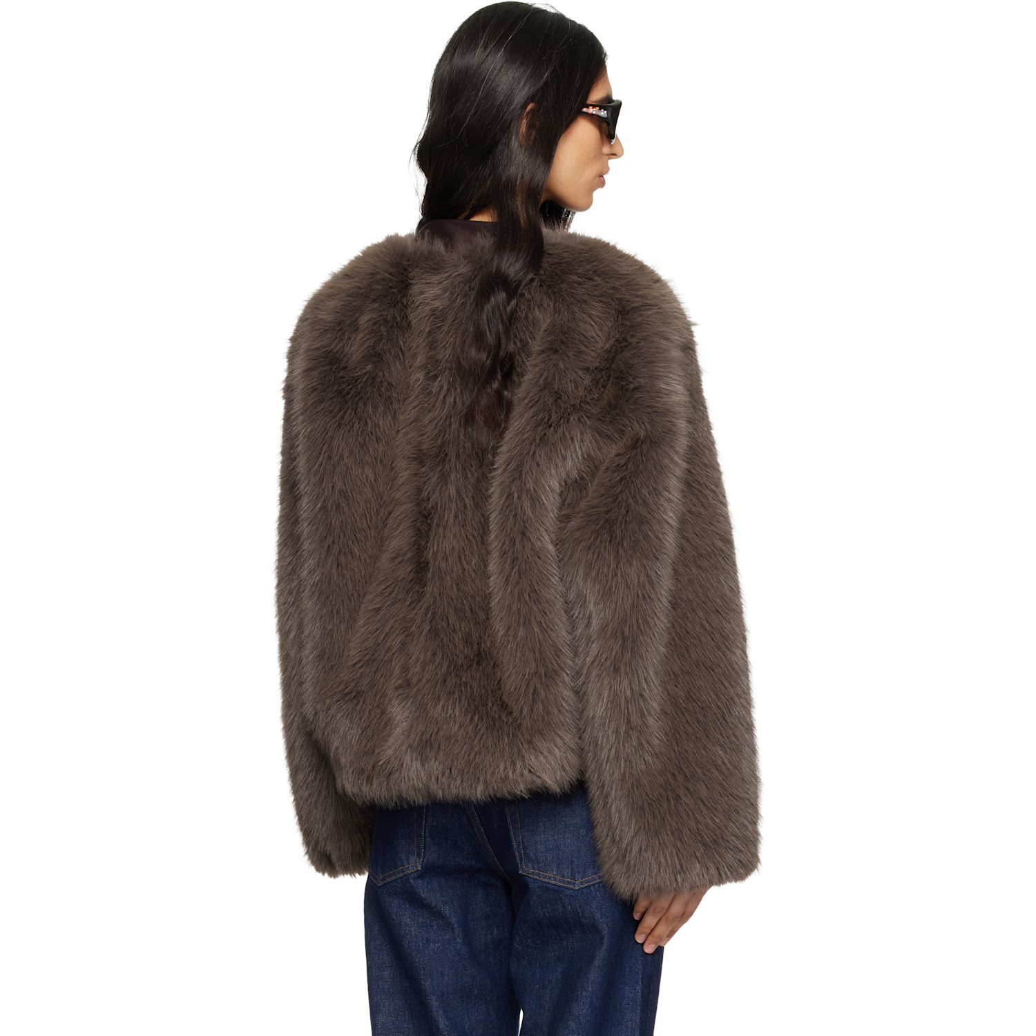  Citizens Of Humanity Brown Esme Faux-fur Jacket 