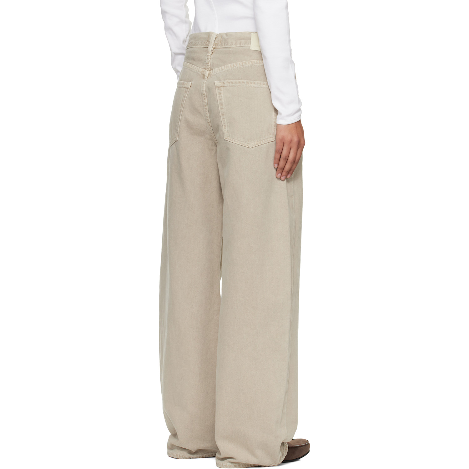  Citizens Of Humanity Beige Brynn Drawstring Jeans 