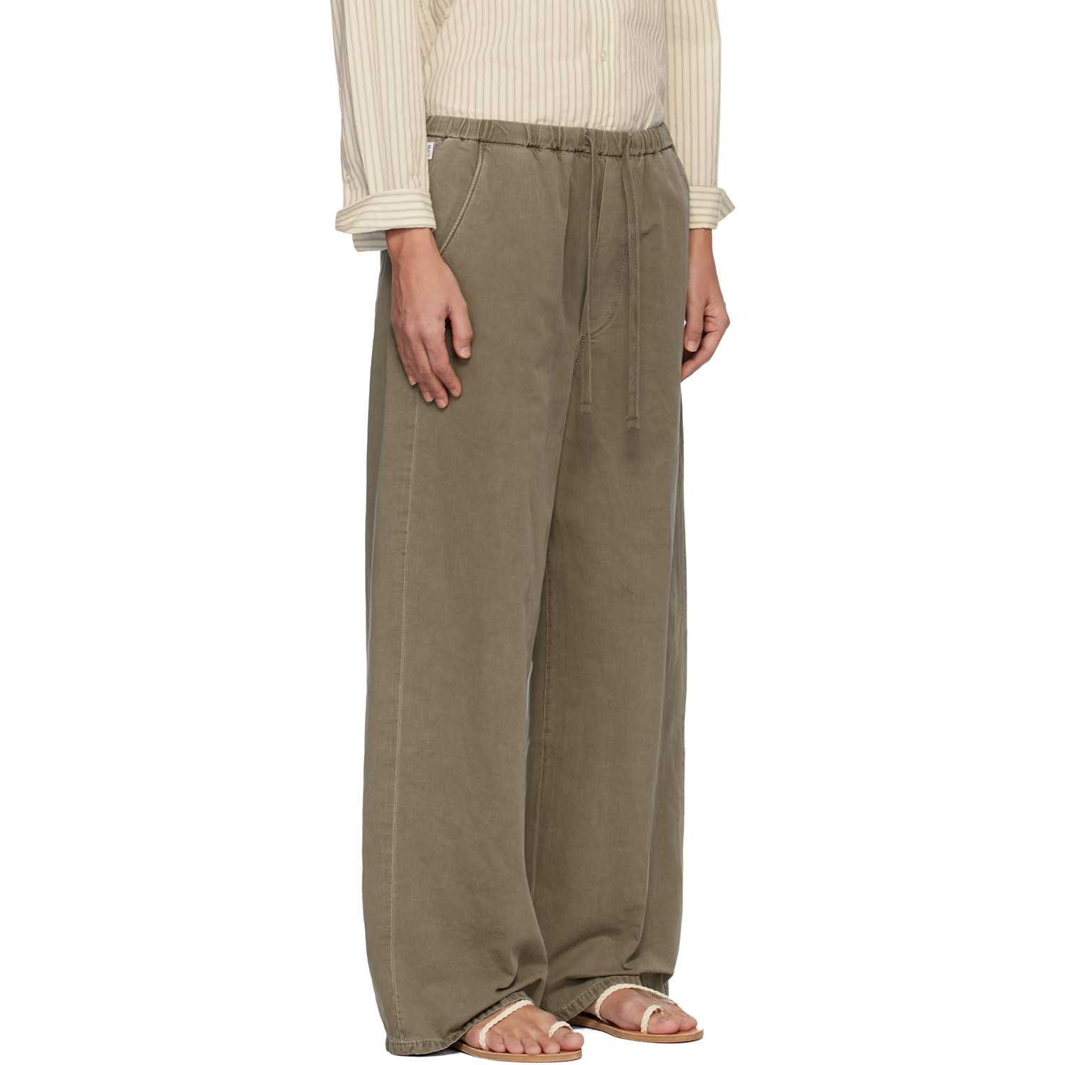  Citizens Of Humanity Khaki Aurora Pull On Trousers 