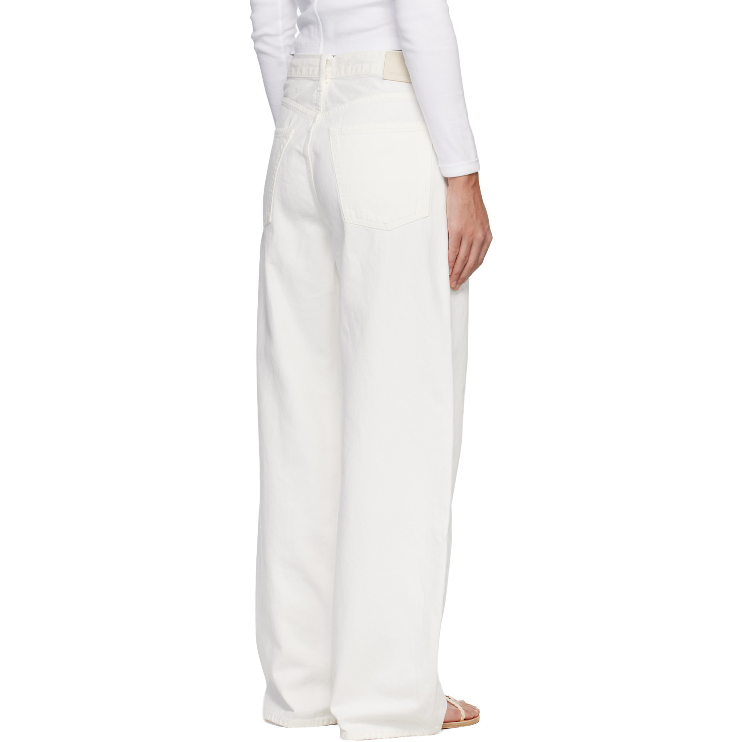  Citizens Of Humanity Off-white Brynn Drawstring Jeans 