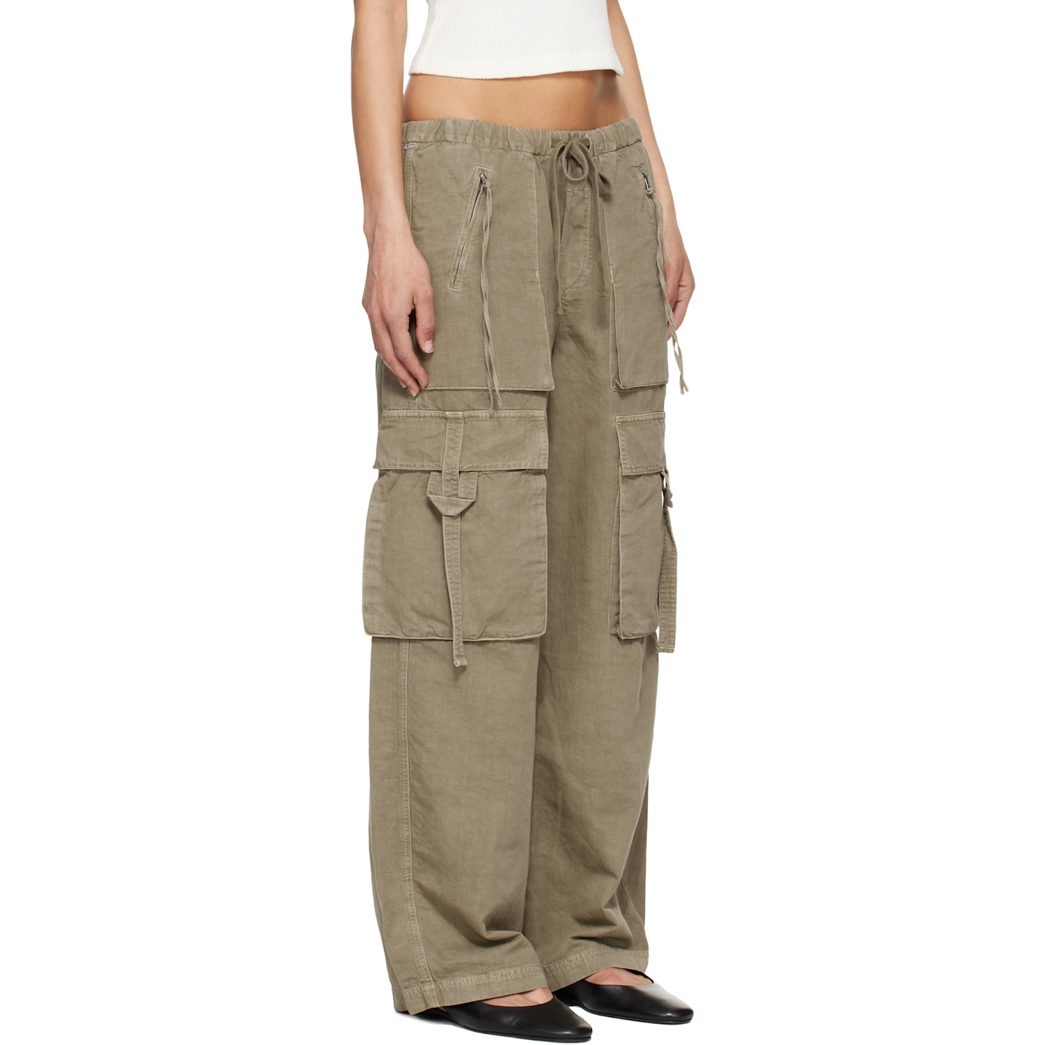  Citizens Of Humanity Beige Andira Pull On Trousers 