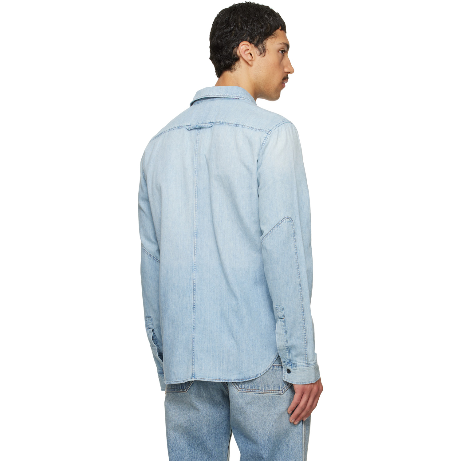  Citizens Of Humanity Blue Cairo Utility Denim Shirt 