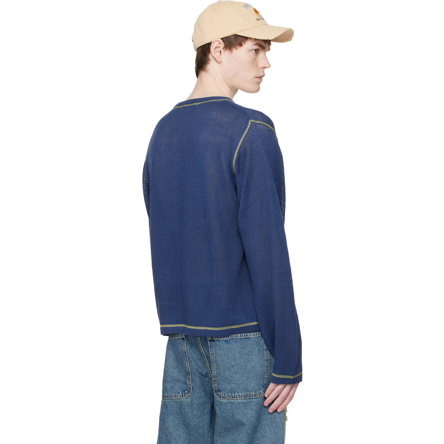  Carne Bollente Blue 'spell It Out' Sweater 