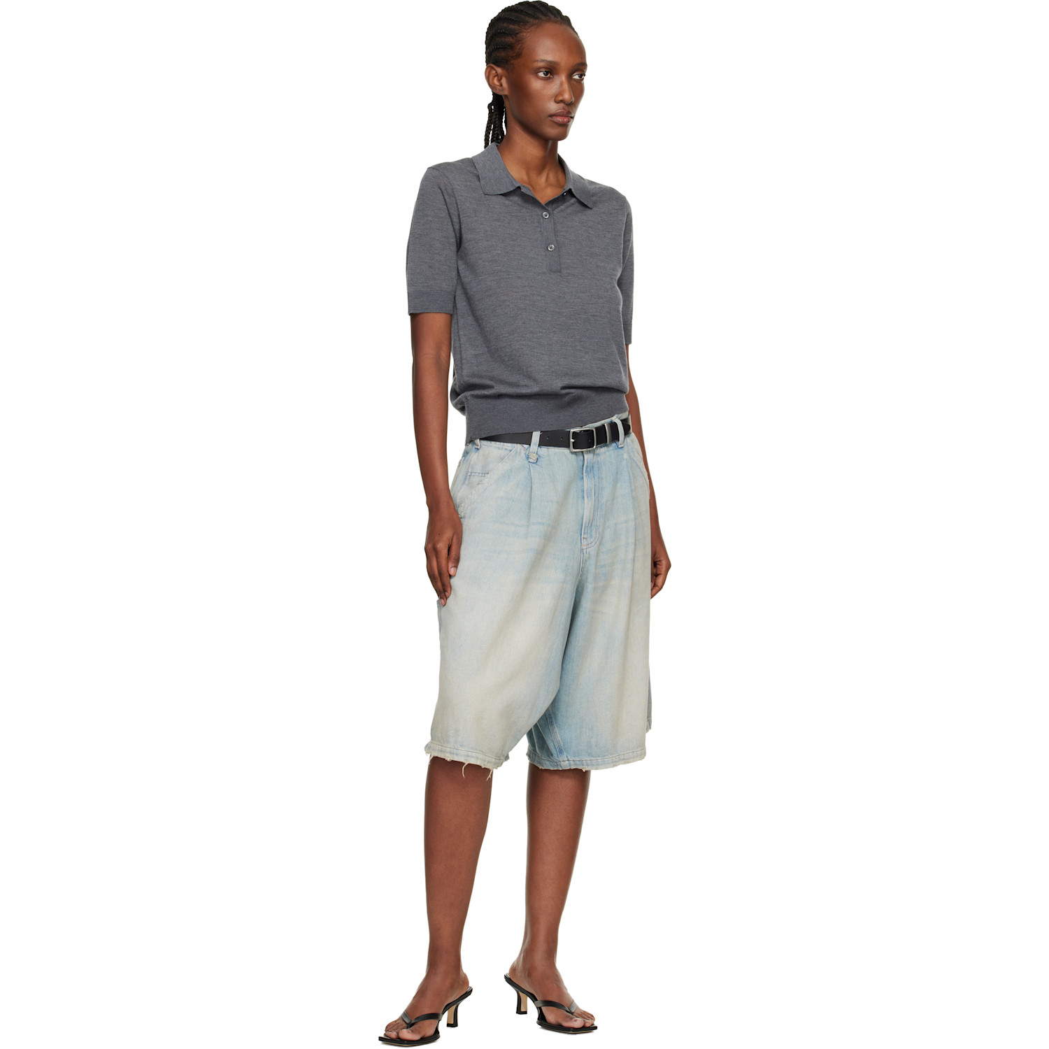  Rag & Bone Black X Boyfriend Leather Belt 