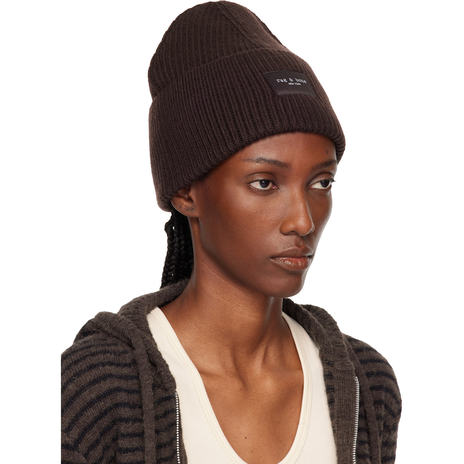  Rag & Bone Brown Blake Wool Beanie 