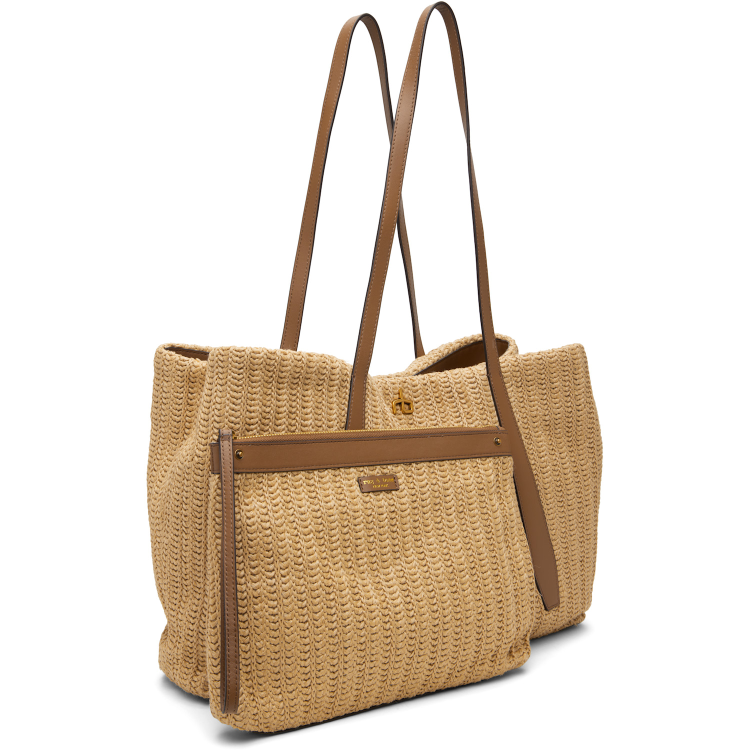  Rag & Bone Beige Chelsea Straw Tote 