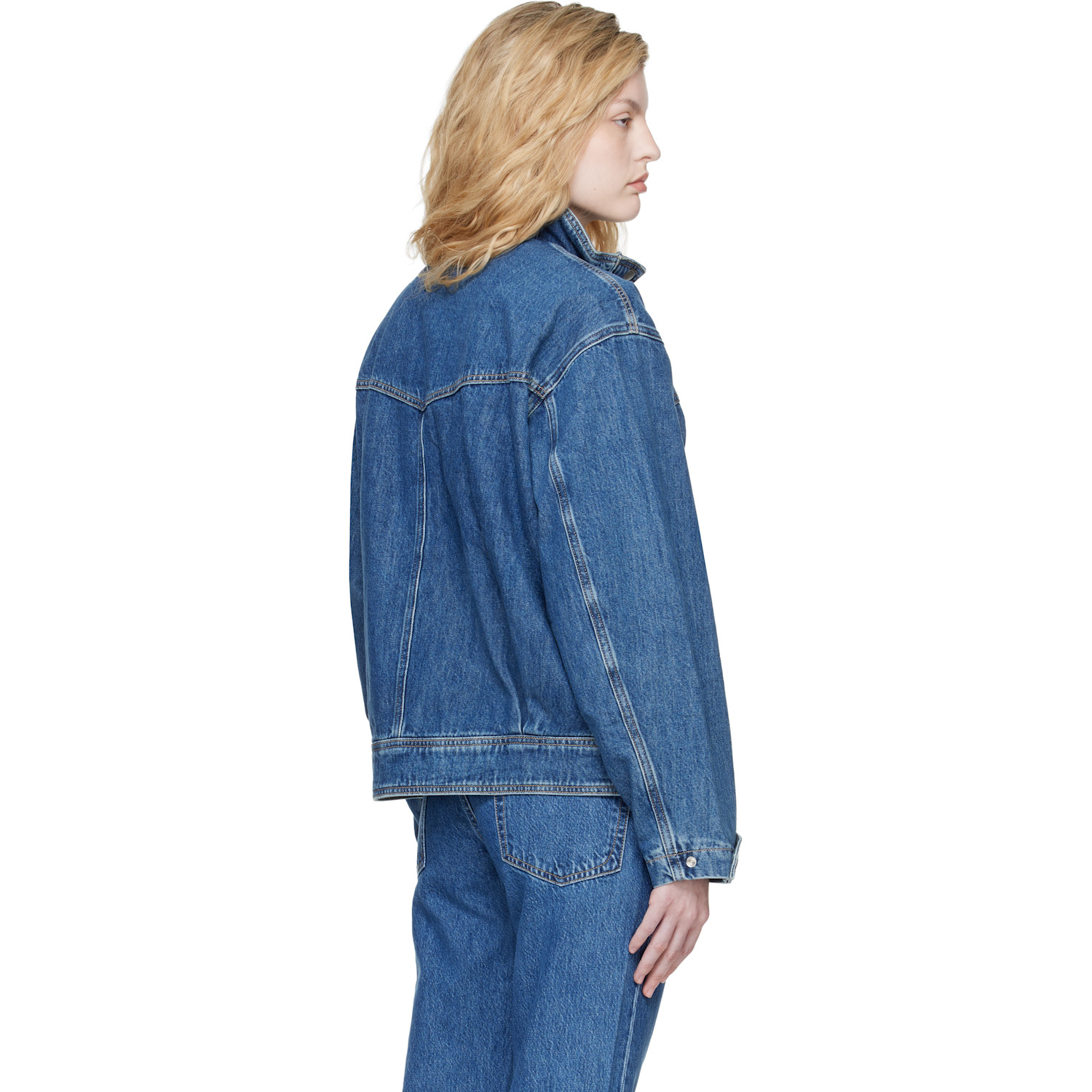  Rag & Bone Blue Sophia Denim Jacket 