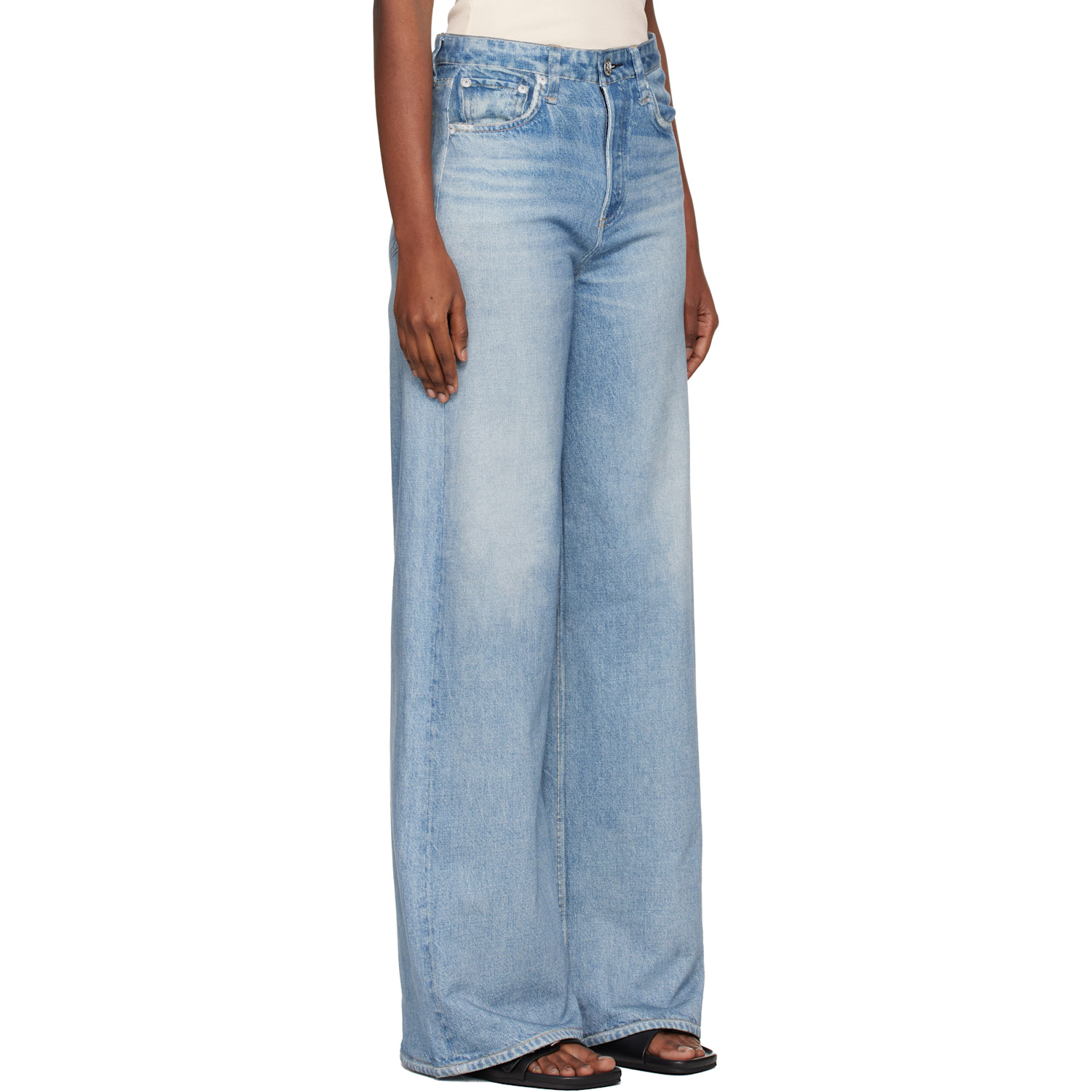  Rag & Bone Blue Rb Miramar Sofie Wide-leg Jeans 