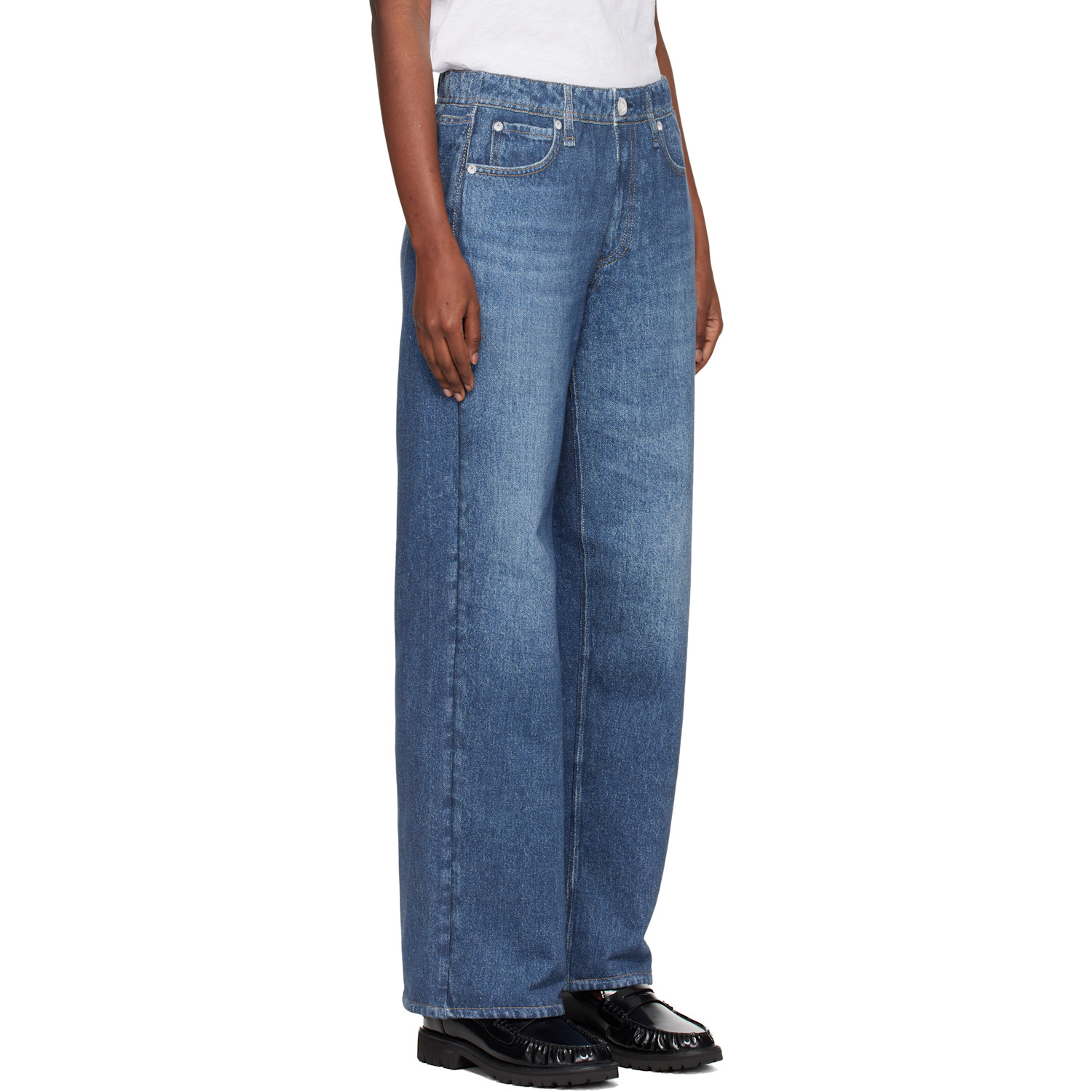  Rag & Bone Blue Rb Miramar Wide-leg Jeans 