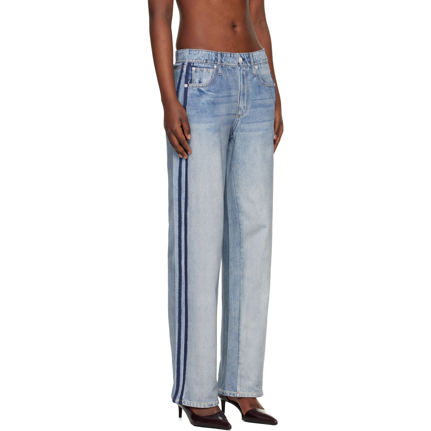  Rag & Bone Blue Miramar Wide-leg Track Pants 