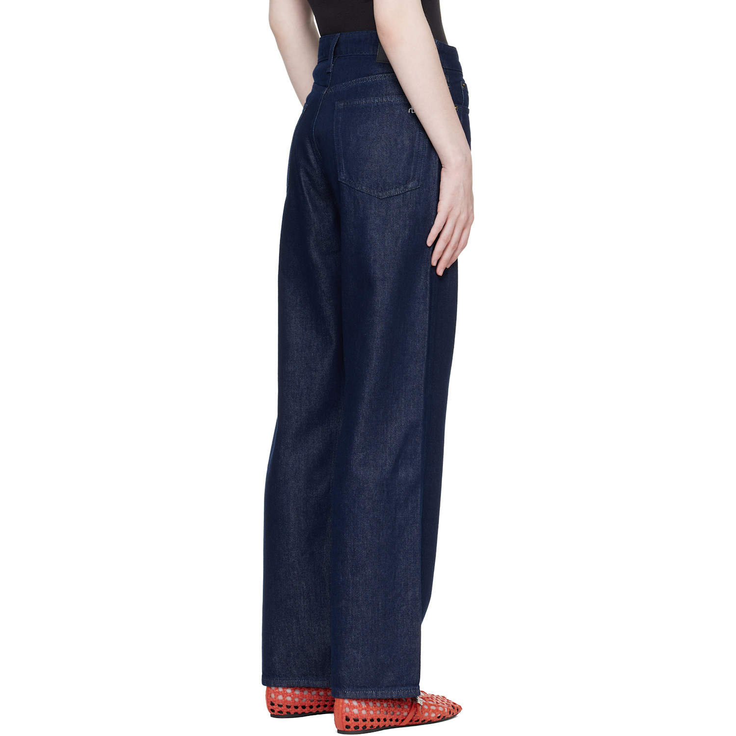  Rag & Bone Navy Logan Wide-leg Jeans 