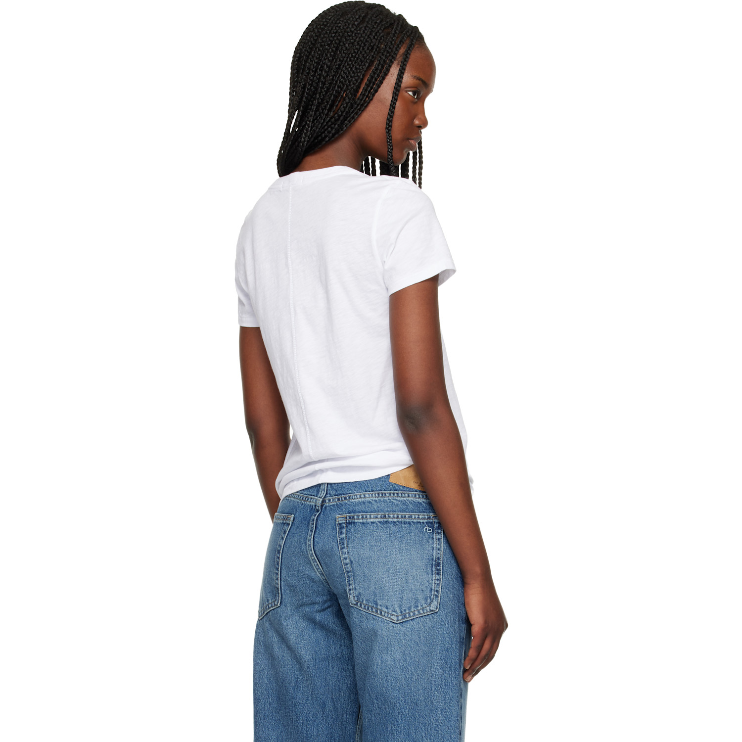  Rag & Bone White 'the Slub Vee' T-shirt 