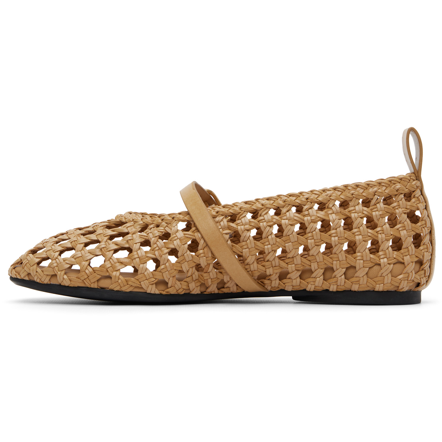  Rag & Bone Tan Spire Woven Mary Jane Faux-leather Flats 