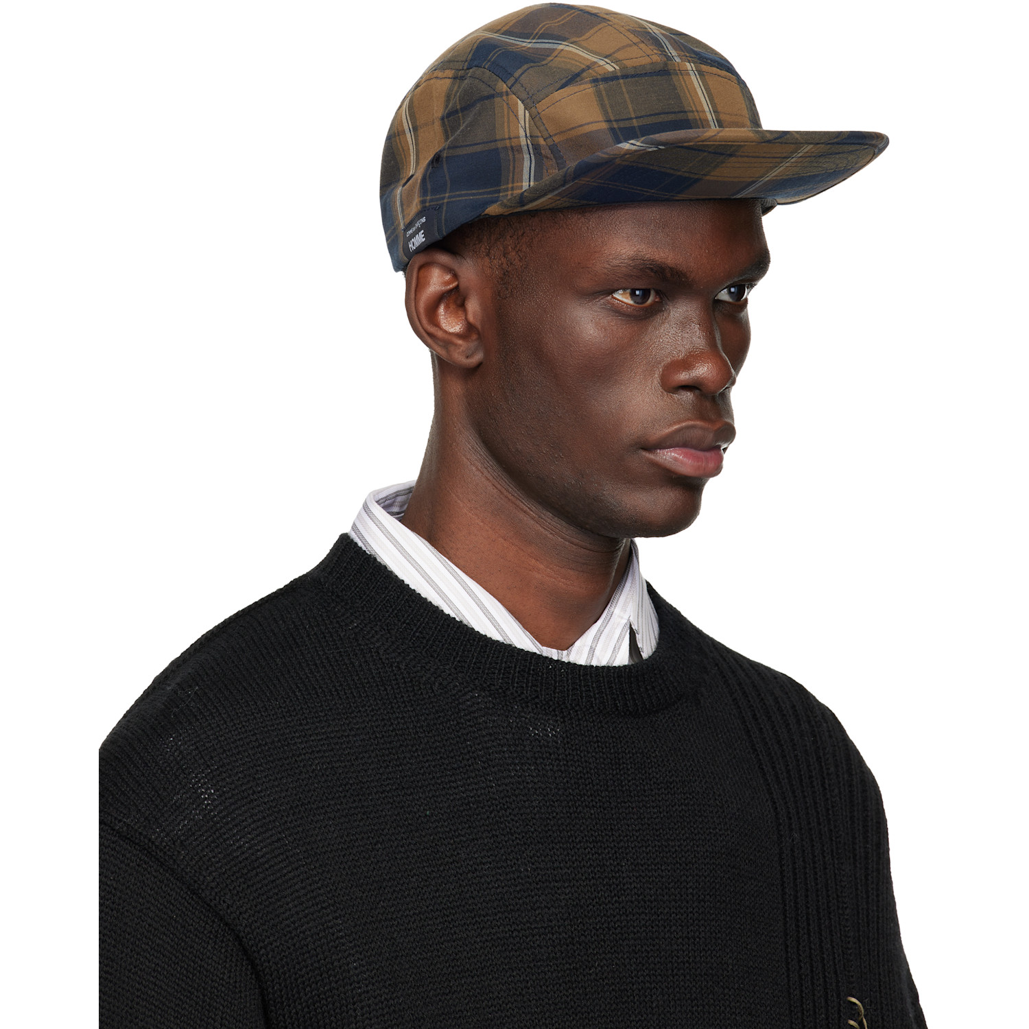  Comme Des Garçons Homme Khaki & Brown Briefing Edition Check Cap 
