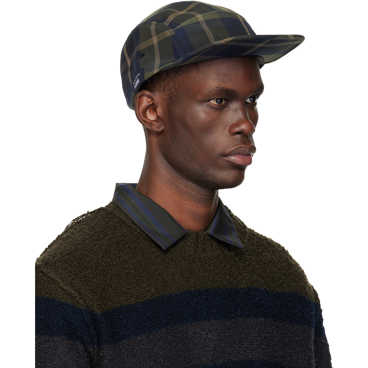  Comme Des Garçons Homme Khaki & Brown Briefing Edition Check Cap 