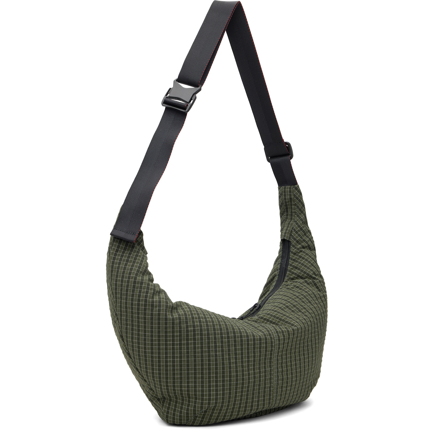 Comme Des Garçons Homme Green Grid Check Pattern Bag 