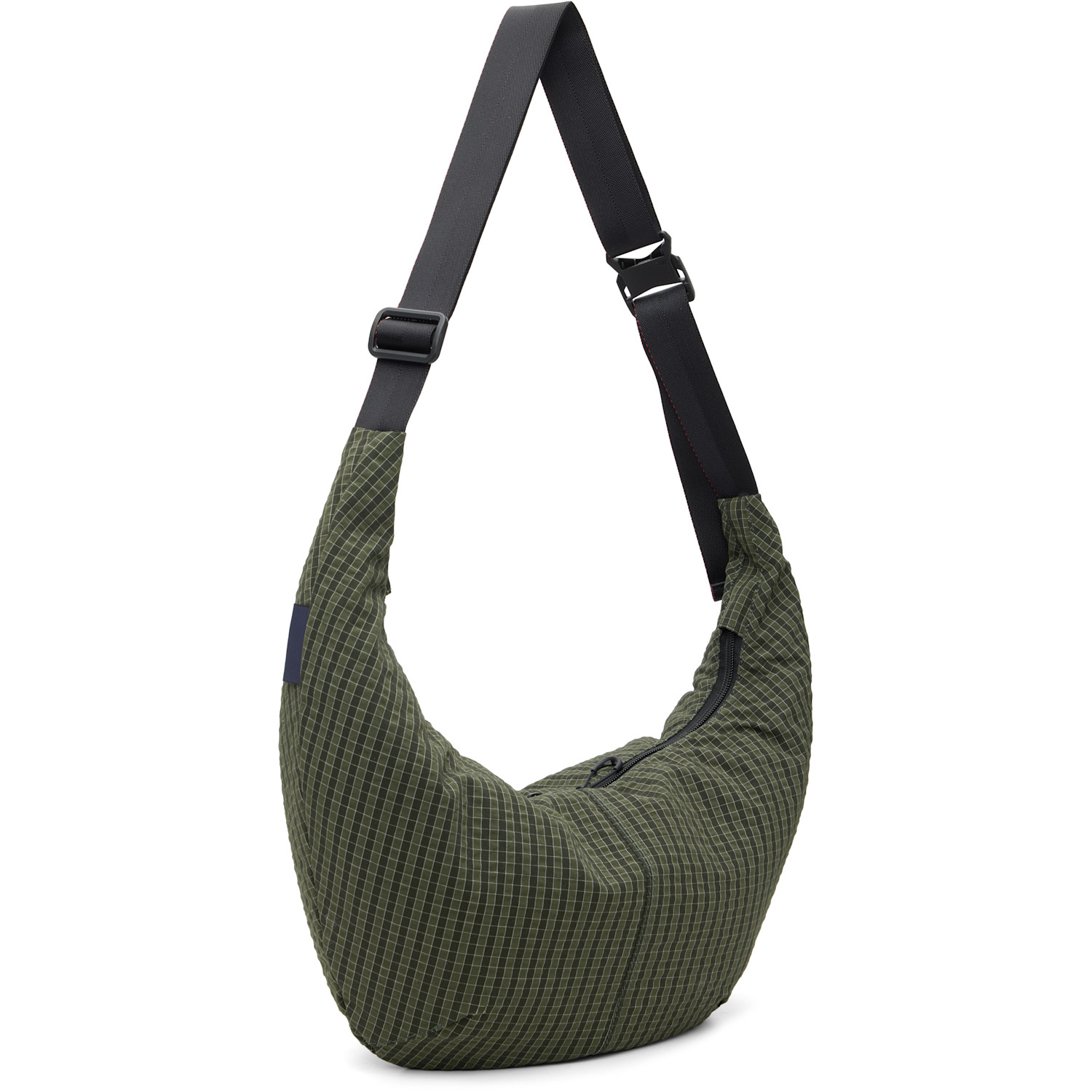  Comme Des Garçons Homme Green Grid Check Pattern Bag 