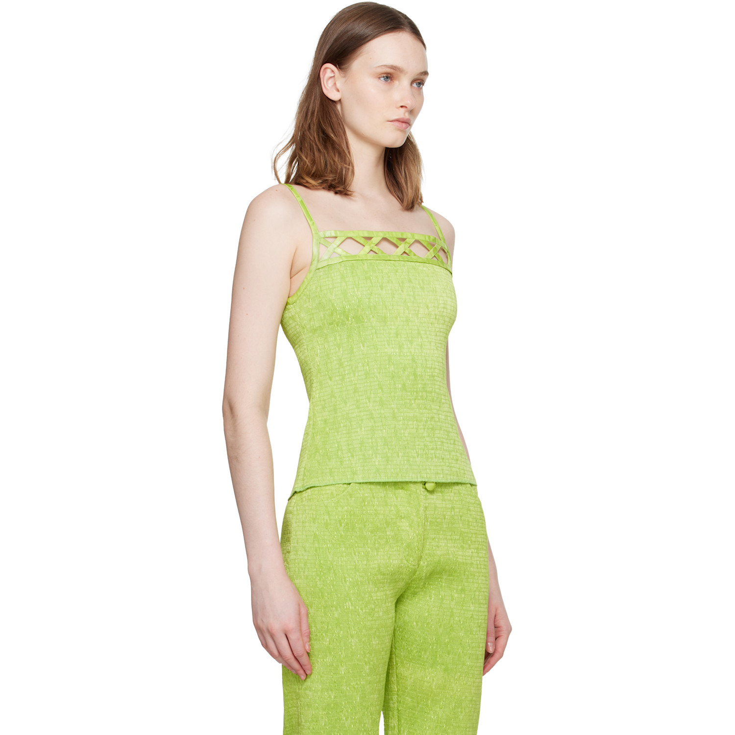  Super Yaya Green Lozanges Top 