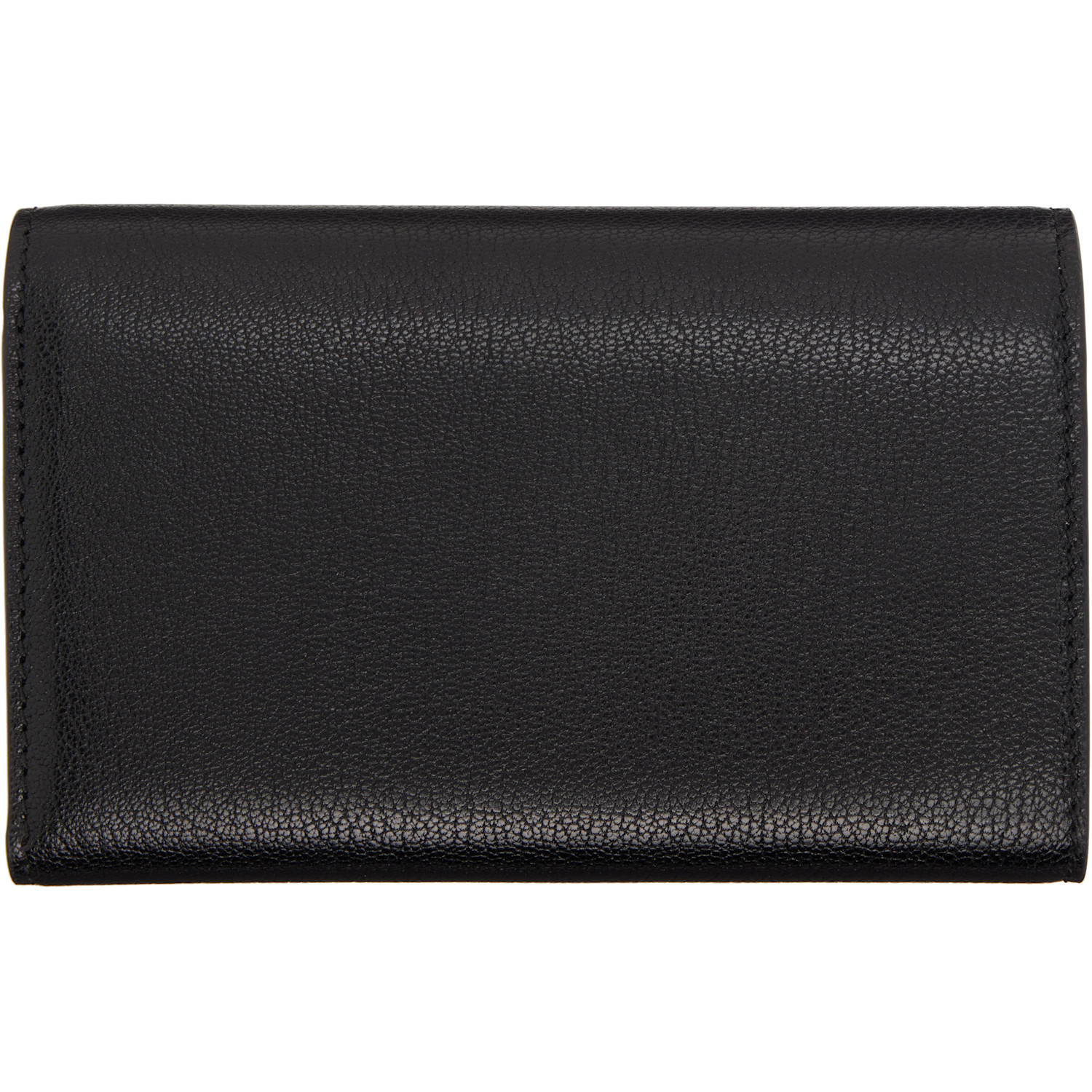  Tom Ford Black Supple Grain Leather Aube Compact Wallet 