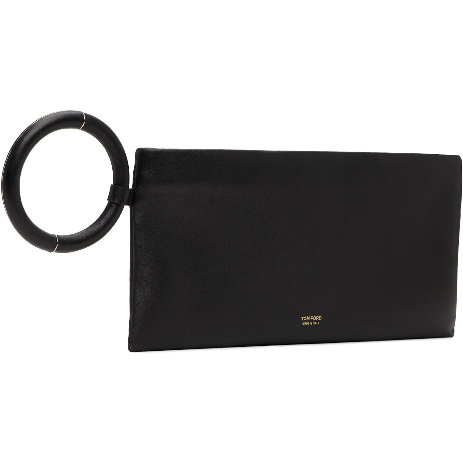  Tom Ford Black Nappa Leather Aura Clutch 