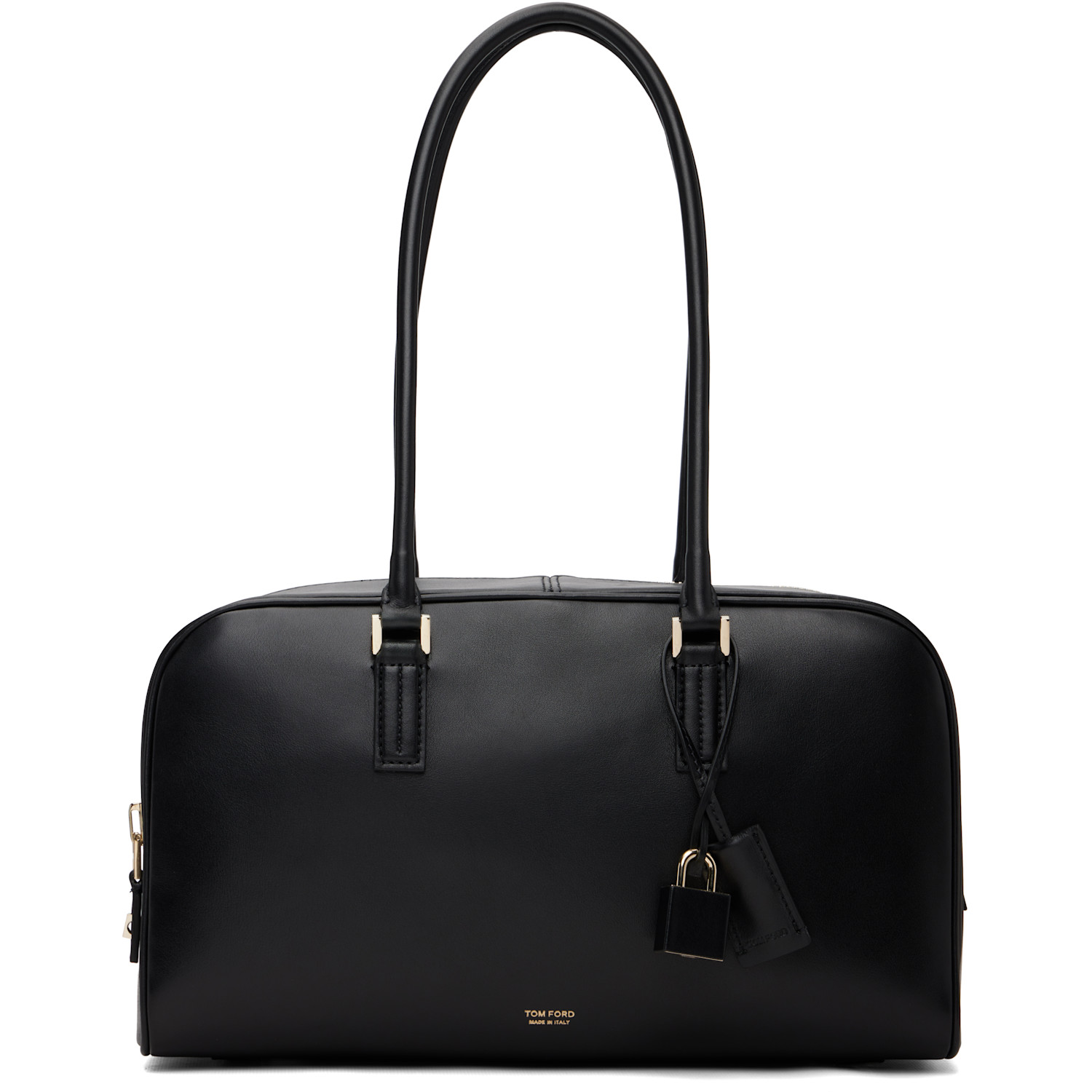 TOM FORD Black Supple Leather Zipped Small Stryke Shoulder Bag